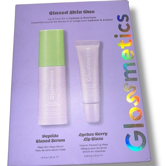 Glossmetics Other - Glossmetics Glazed Skin Duo kit Peptide Glazed Serum &Lychee Berry Lip Glaze